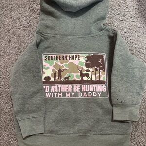 Kids Hunting Hoodie - Forest Green